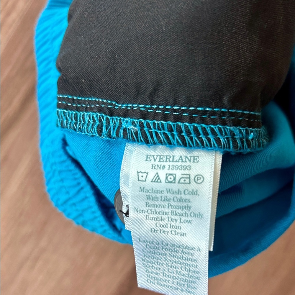 NEW NWT Everlane Men's S Blue Organic Cotton Linen Cargo Pockets Bermuda Shorts - Picture 8 of 8
